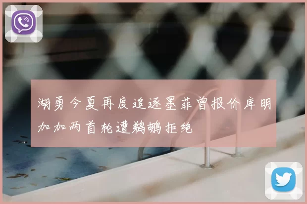 湖勇今夏再度追逐墨菲曾报价库明加加两首轮遭鹈鹕拒绝