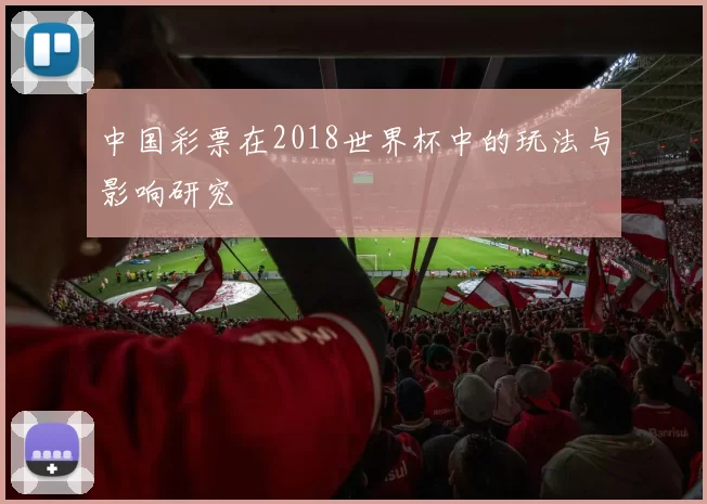 中国彩票在2018世界杯中的玩法与影响研究