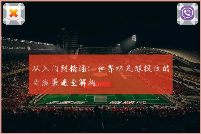 从入门到精通:世界杯足球投注的合法渠道全解构